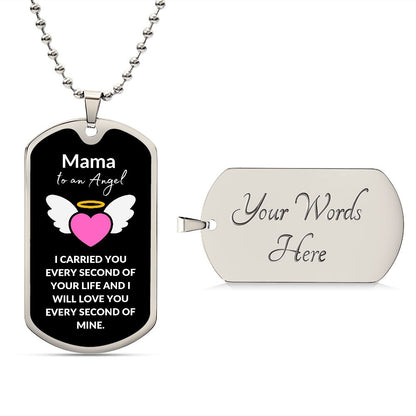 Mama To An Angel | Pink (Dog Tag)