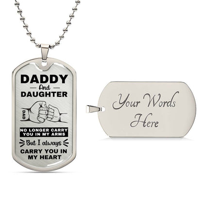 Daddy And Daughter | Fist Bump (Dog Tag)