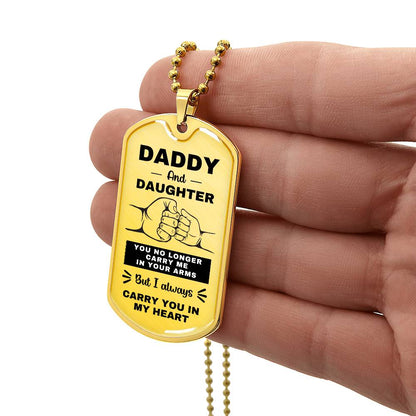 Daddy And Daughter | Fist Bump From Daughter Dog Tag