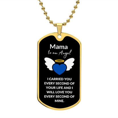 Mama To An Angel | Blue (Dog Tag)