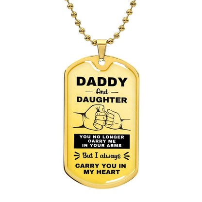 Daddy And Daughter | Fist Bump From Daughter Dog Tag