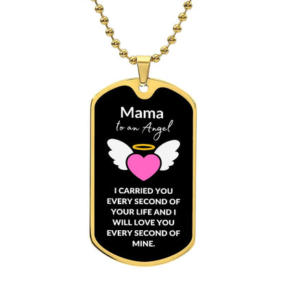 Mama To An Angel | Pink (Dog Tag)