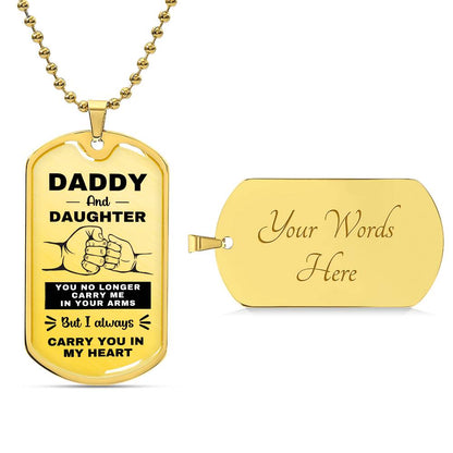 Daddy And Daughter | Fist Bump From Daughter Dog Tag