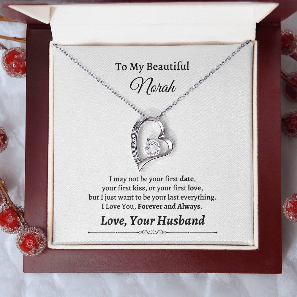 To My Beautiful, Love Your Husband Personalized Forever Love Necklace