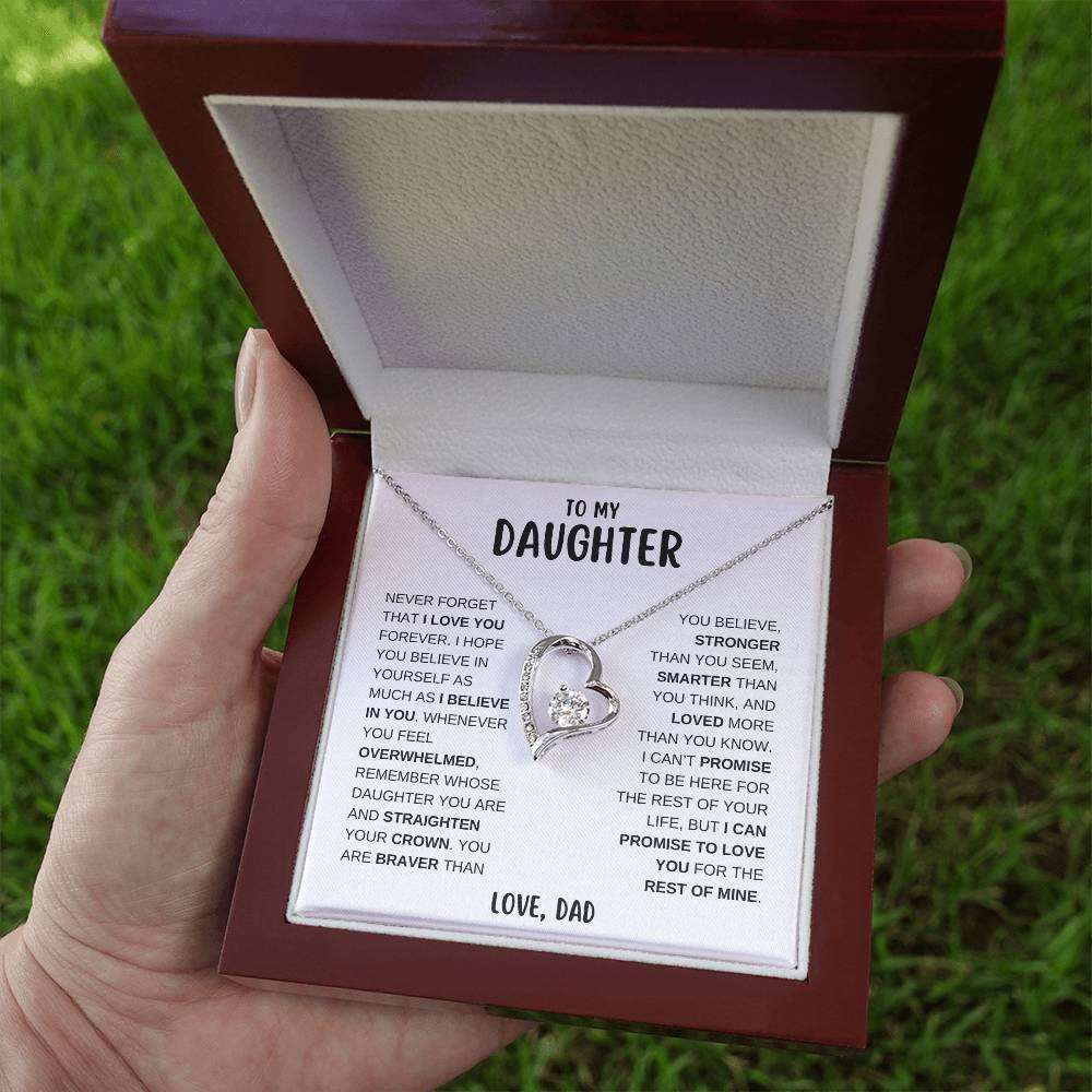 To My Daughter, I Love You Forever | From Dad Forever Love Necklace