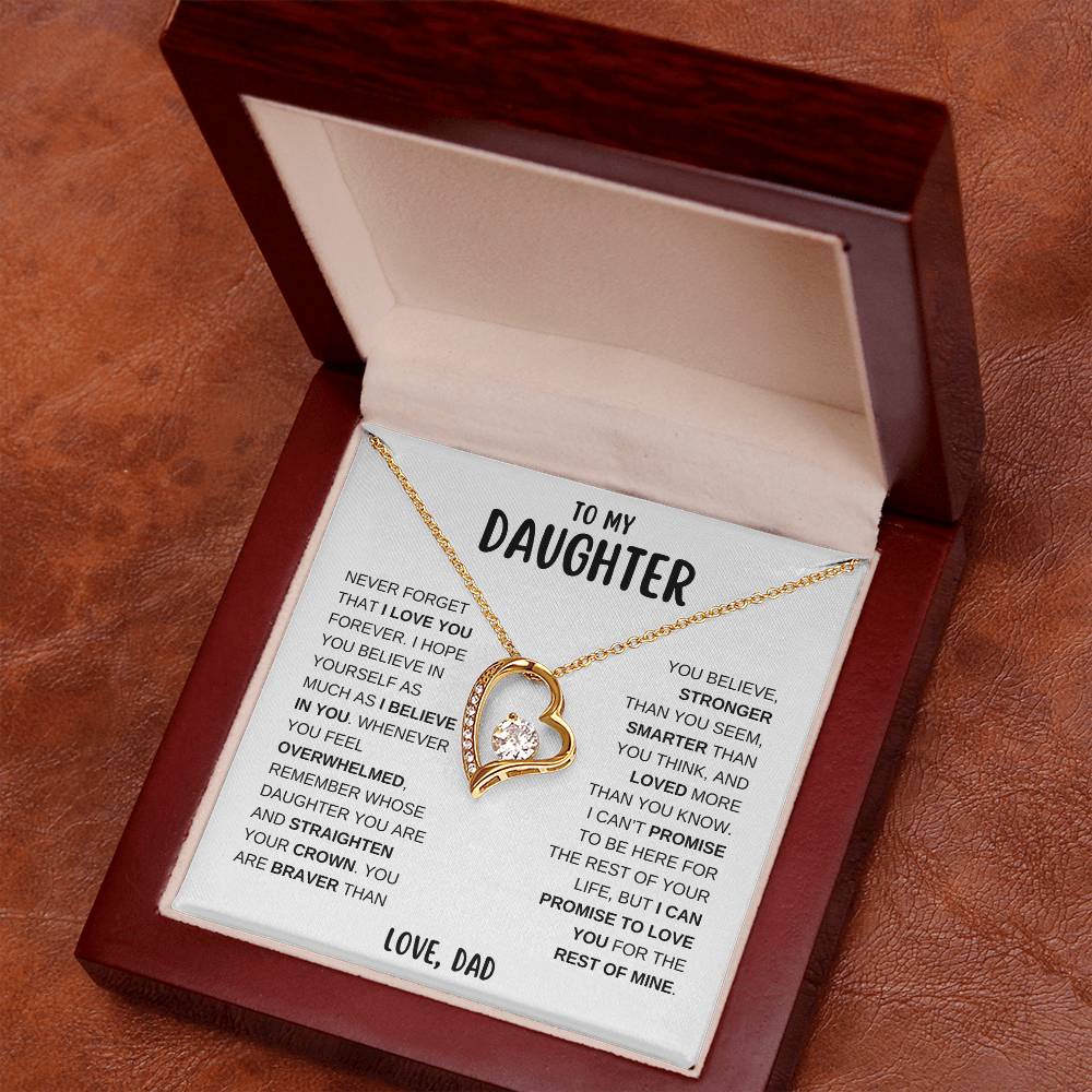 To My Daughter, I Love You Forever | From Dad Forever Love Necklace