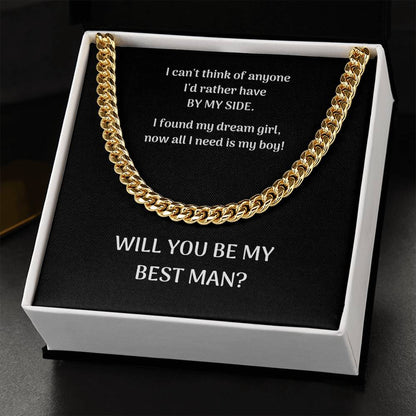 Best Man, By My Side | Cuban Link Chain