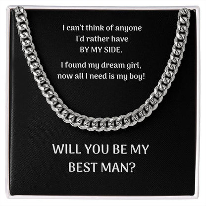 Best Man, By My Side | Cuban Link Chain