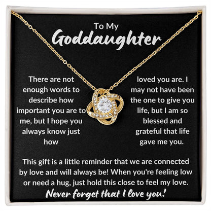 To My Goddaughter | Never Forget (Love Knot Necklace)