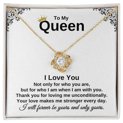 To My Queen | I Love You (Love Knot Necklace)