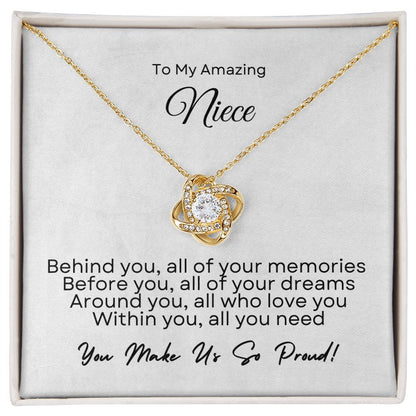 To My Amazing Niece | So Proud (Love Knot Necklace)