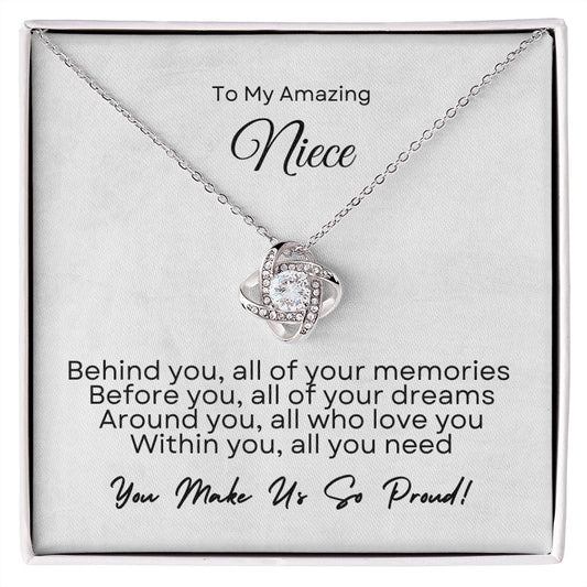 To My Amazing Niece | So Proud (Love Knot Necklace)