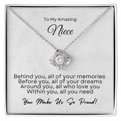 To My Amazing Niece | So Proud (Love Knot Necklace)