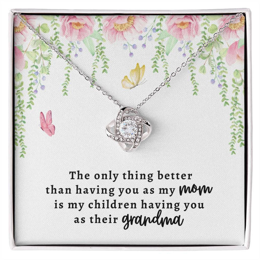 Having You As My Mom Love Knot Necklace
