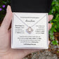 To My Beautiful Granddaughter, I Will Always Love You Personalized Necklace