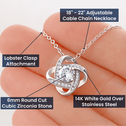 To My Queen | I Love You (Love Knot Necklace)