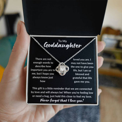To My Goddaughter | Never Forget (Love Knot Necklace)