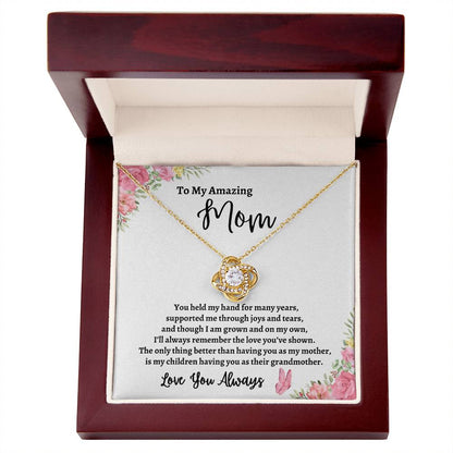 To My Amazing Mother | Love You Always (Love Knot Necklace)