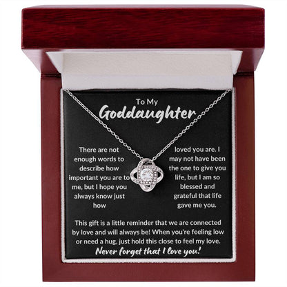 To My Goddaughter | Never Forget (Love Knot Necklace)