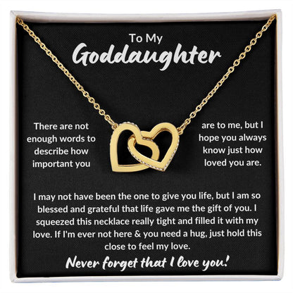 To My Goddaughter | Never Forget (Interlocking Hearts Necklace)