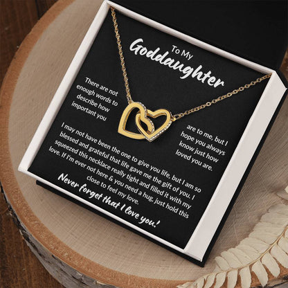 To My Goddaughter | Never Forget (Interlocking Hearts Necklace)