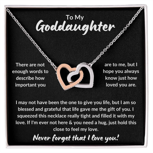 To My Goddaughter | Never Forget (Interlocking Hearts Necklace)