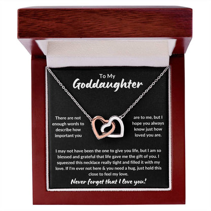 To My Goddaughter | Never Forget (Interlocking Hearts Necklace)