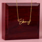 To My Beautiful Granddaughter | Love Grandpa Signature Style Name Necklace
