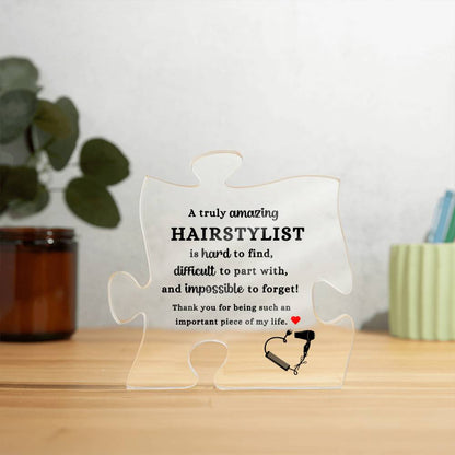 Hairstylist  (Acrylic Puzzle Plaque)