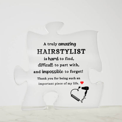 Hairstylist | Acrylic Puzzle Plaque