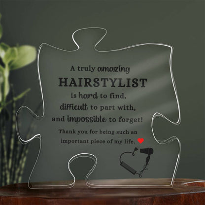 Hairstylist  (Acrylic Puzzle Plaque)