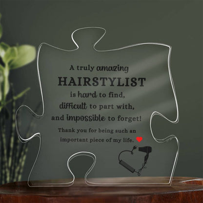 Hairstylist | Acrylic Puzzle Plaque