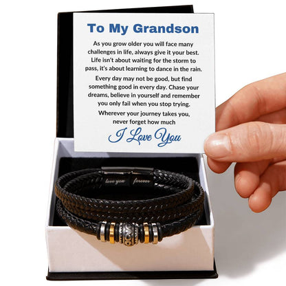 To My Grandson | As You Grow Older (Love You Forever Bracelet)