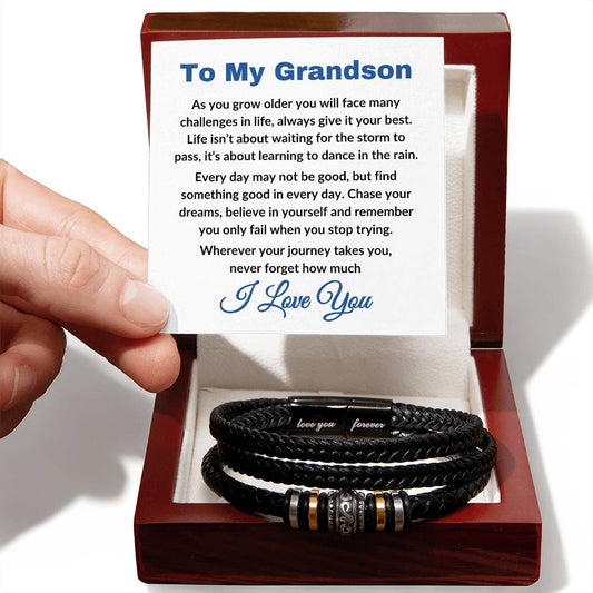 To My Grandson | As You Grow Older (Love You Forever Bracelet)