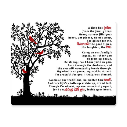 A Limb Has Fallen | Cardinals (Memorial Metal Art Canvas)