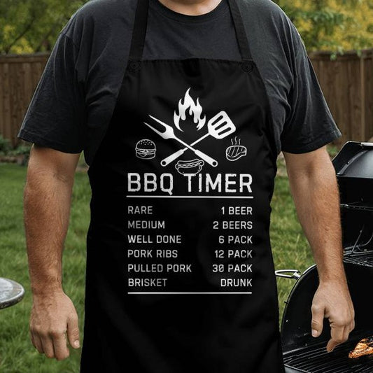 BBQ Timer Apron (Black)