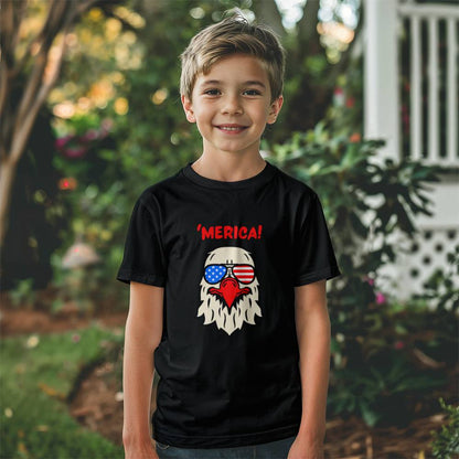 'Merica (Eagle In Sunglasses Kids T-shirt)