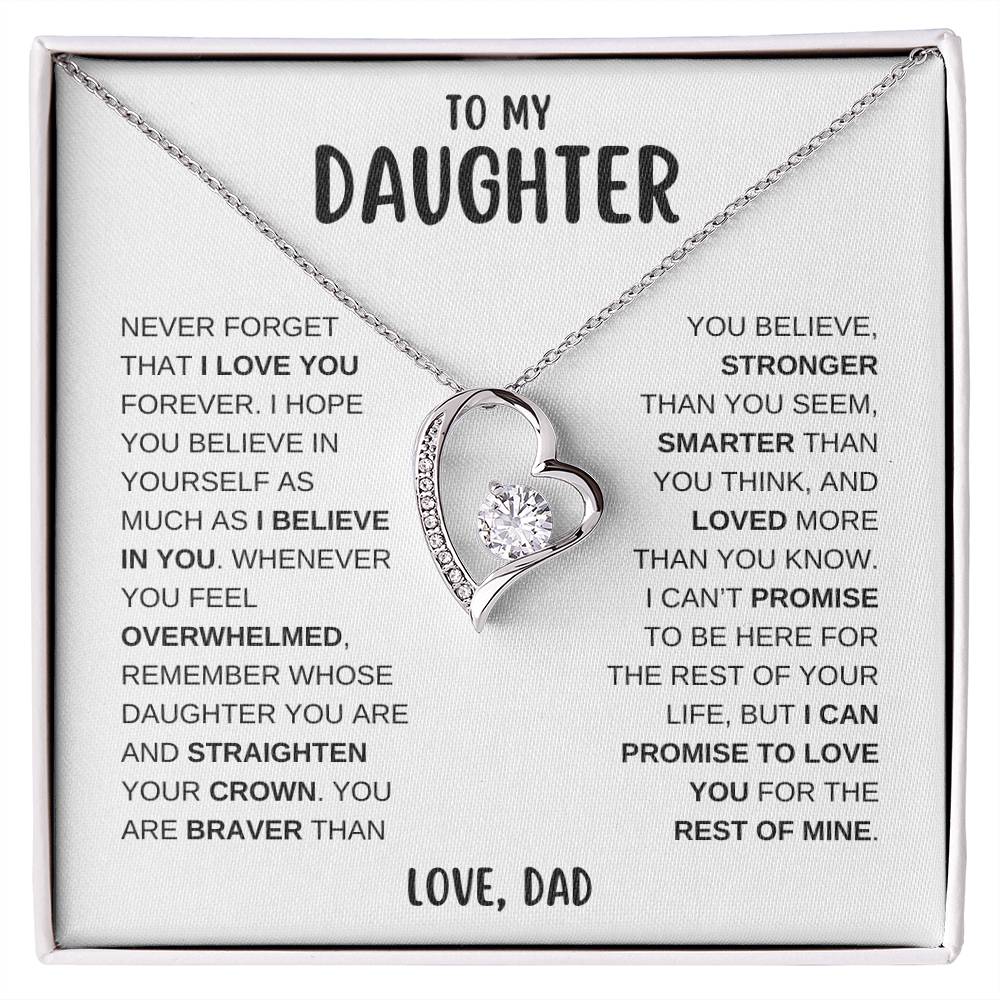 To My Daughter, I Love You Forever | From Dad Forever Love Necklace