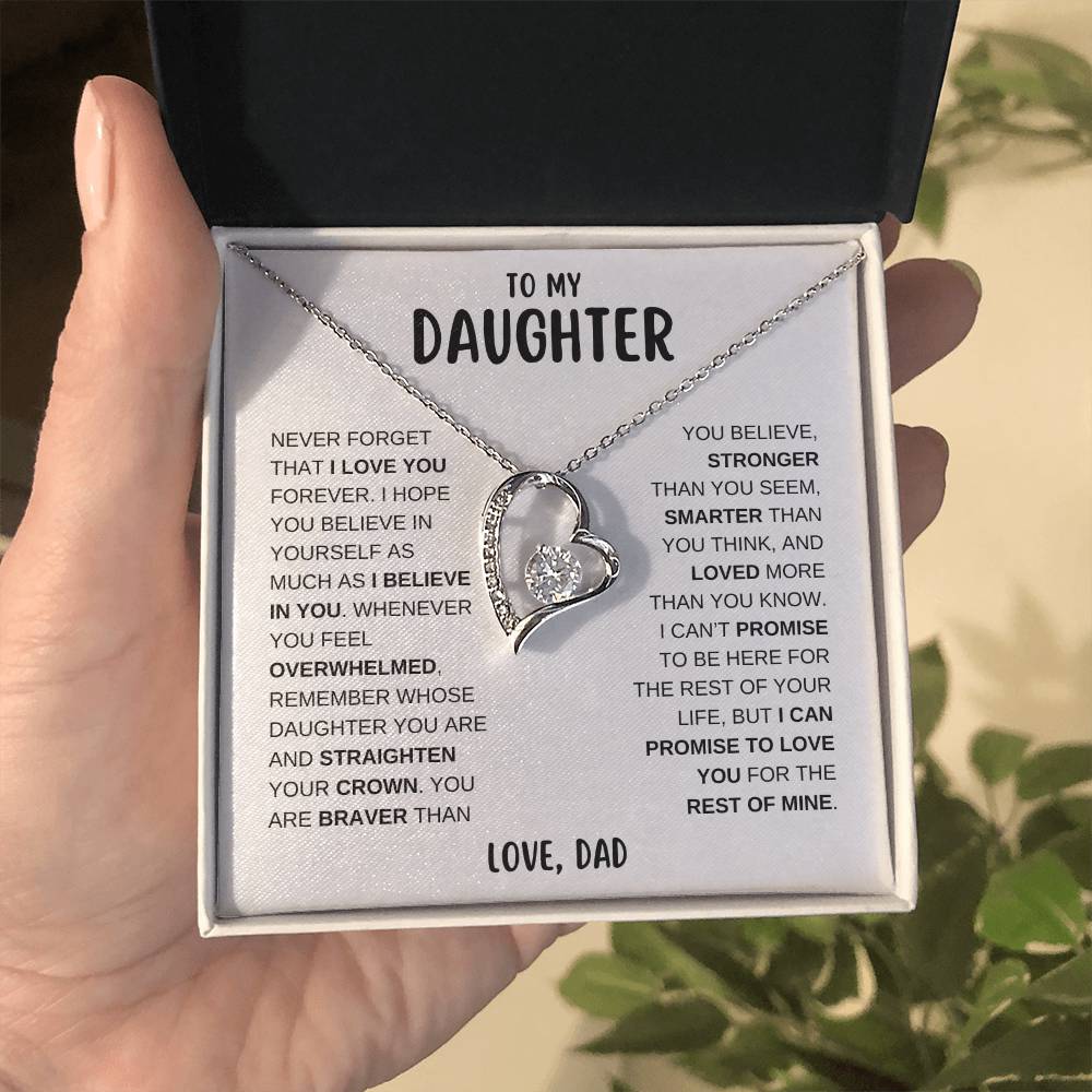 To My Daughter, I Love You Forever | From Dad Forever Love Necklace