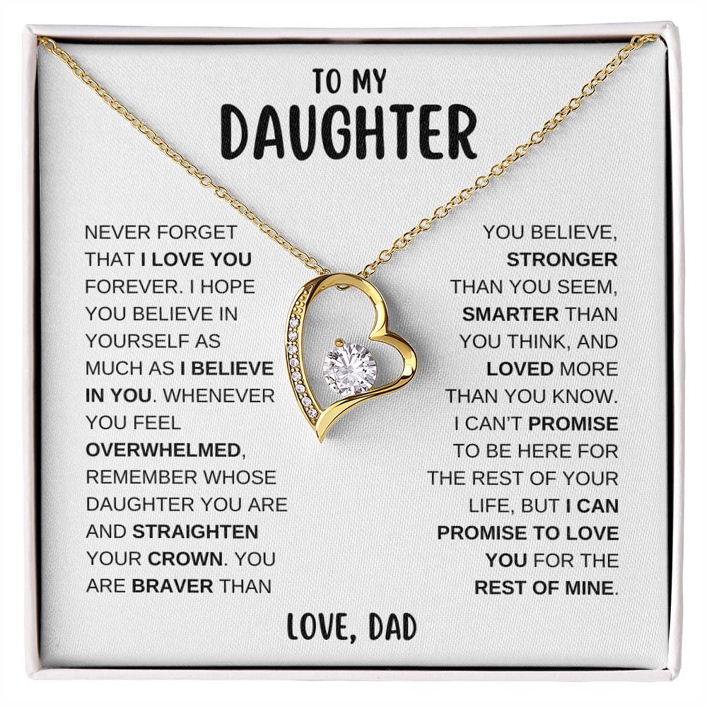 To My Daughter, I Love You Forever | From Dad Forever Love Necklace