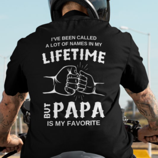 Papa Is My Favorite Name Personalized T-Shirt