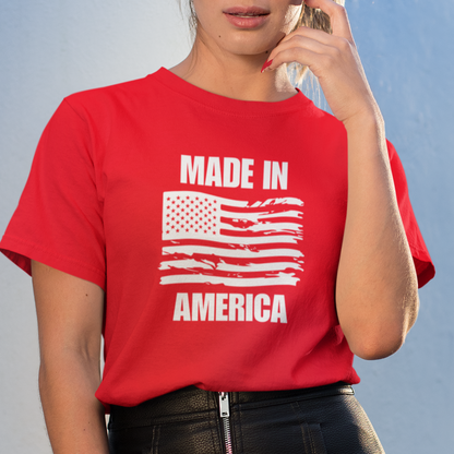 Made In America Grunge Flag T-Shirt