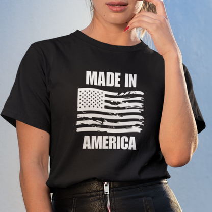 Made In America Grunge Flag T-Shirt