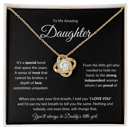 To My Amazing Daughter | A Special Bond (Love Knot Necklace)