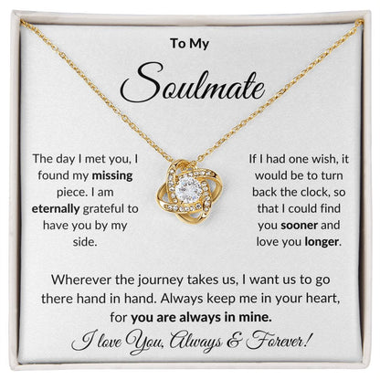 To My Soulmate | The Day I Met You (Love Knot Necklace)