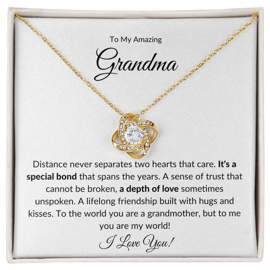 To My Amazing Grandma | A Special Bond (Love Knot Necklace)