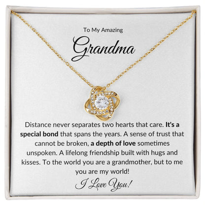 To My Amazing Grandma | A Special Bond (Love Knot Necklace)