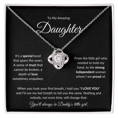 To My Amazing Daughter | A Special Bond (Love Knot Necklace)
