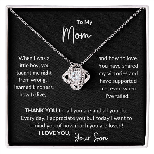 To My Mom | When I Was A Boy (Love Knot Necklace)