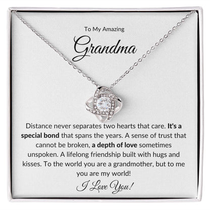 To My Amazing Grandma | A Special Bond (Love Knot Necklace)